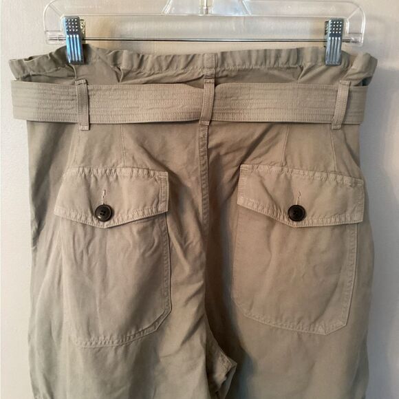 CITIZENS OF HUMANITY GREEN WIDE LEG LIZETTE PAPERBAG WAIST CARGO TROUSER PANTS - Picture 5 of 9